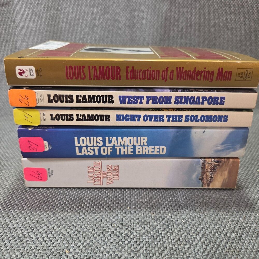 Lot of 5 Louis L'Amour PBBs Books Ed. Wandering Man, Last of the Breed & More